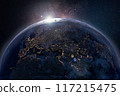 image of the earth seen from space. 3d render. 117215475
