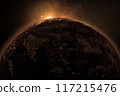 image of the earth seen from space. 3d render. 117215476