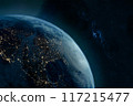 image of the earth seen from space. 3d render. 117215477
