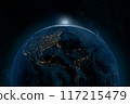 image of the earth seen from space. 3d render. 117215479