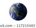 isolated earth on white background. 117215483