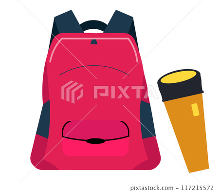 背包和手電筒。	 117215572