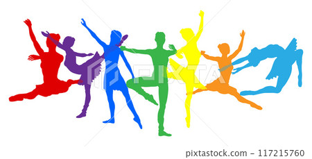 Ballet Dancer Silhouette Dancers Poses Silhouettes Ballet Dancer Silhouette Dancers Poses Silhouettes 117215760