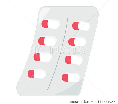 Capsules. Painkiller. Vector illustration 117215927