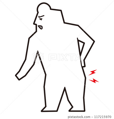 臀部疼痛的男性商人 117215970