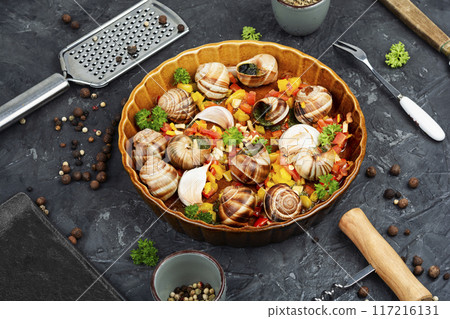 snail filled with garlic snail filled with garlic 117216131