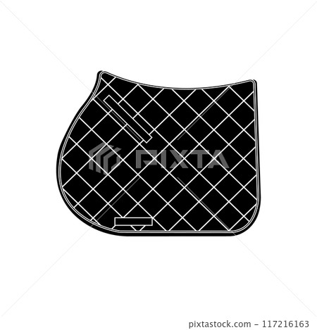 Vector flat horse equestrian saddle pad 117216163