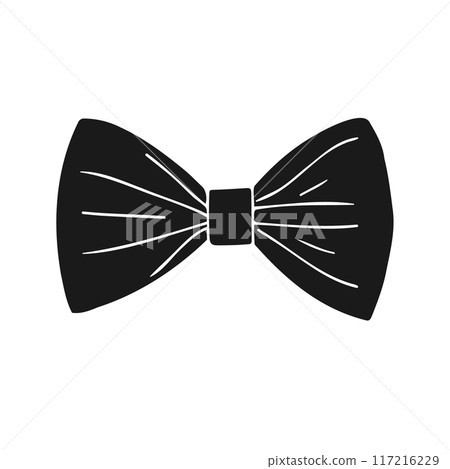 Vector hand drawn doodle sketch bow tie 117216229