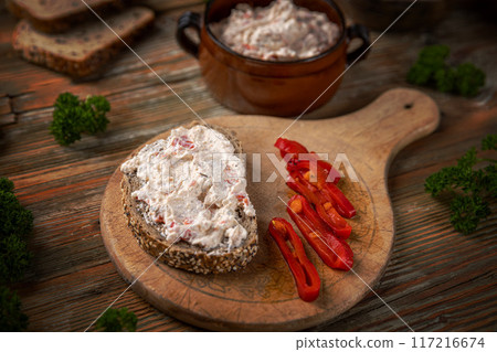 Paprika cream cheese spread Paprika cream cheese spread 117216674