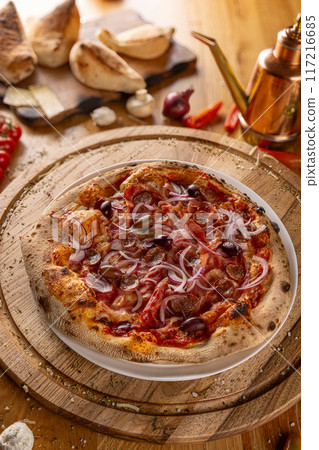 Delicious Italian pizza 117216685