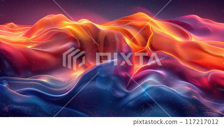 Abstract background with colorful liquid shapes, dark gradient color background 117217012