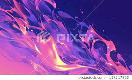 Purple flame illustration AI image 117217862