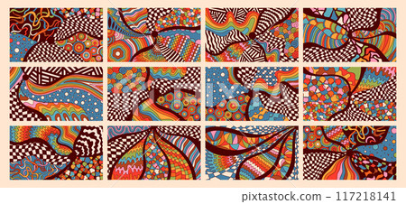 Abstract hippie decor. 117218141