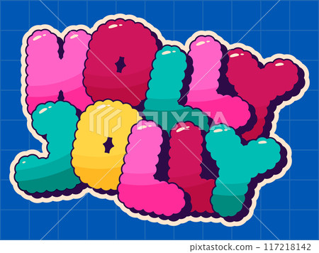 Comic cartoon label. 117218142