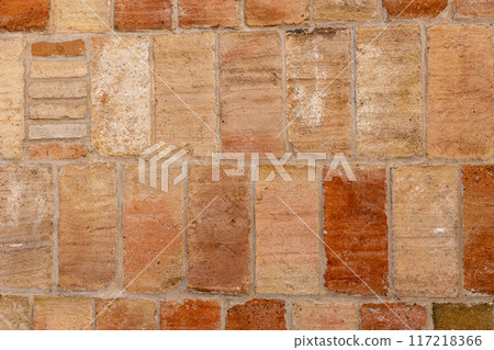 Colorful Abstract Mosaic Wall Background. Wall decoration 117218366