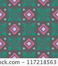 vector seamless pattern with pixel elements 117218563