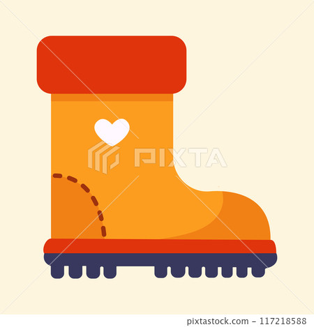 Rubber boots. Vector illustration in flat style Rubber boots. Vector illustration in flat style 117218588