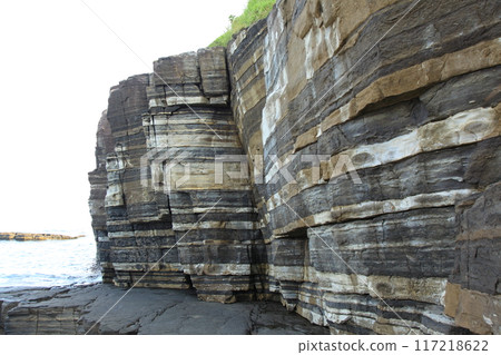 Stripes carved into the rock Stripes carved into the rock 117218622