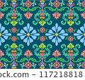 vector ornate golden floral pattern 117218818