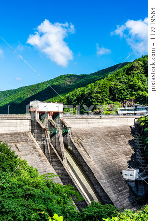 Kannoura Dam with fresh greenery [Nagasaki City] 117219563