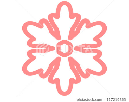 Pop snowflake illustration material Pop snowflake illustration material 117219863