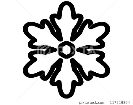 Pop snowflake illustration material Pop snowflake illustration material 117219864