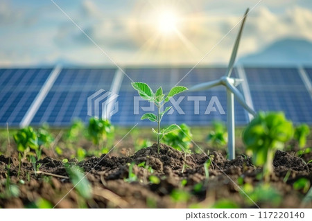 Sources for renewable, sustainable development. Environment and ecology concept 117220140