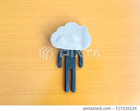 Black doll head with cloud-shaped accessory Black doll head with cloud-shaped accessory 117220224