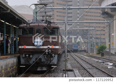 陰天停在橫須賀站的EF64-1001牽引的「復古橫濱」_2009年6月28日拍攝 陰天停在橫須賀站的EF64-1001牽引的「復古橫濱」_2009年6月28日拍攝 117220952