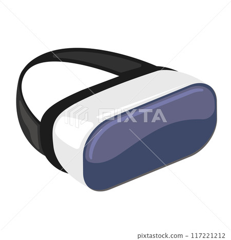 VR glasses virtual headset icon and sign. Flat illustration of vr glasses and vr goggles isolated on white background. Vr gaming logo design template 117221212