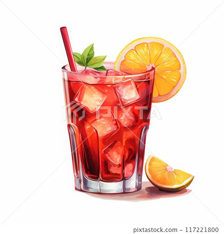 Cocktail Day with Berries, Fruits and Mint Leaves. 117221800