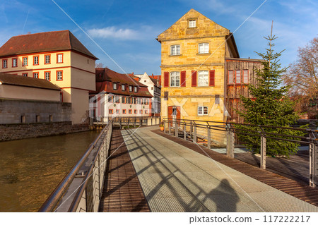Bridge over Regnitz River, Bamberg, Germany 117222217