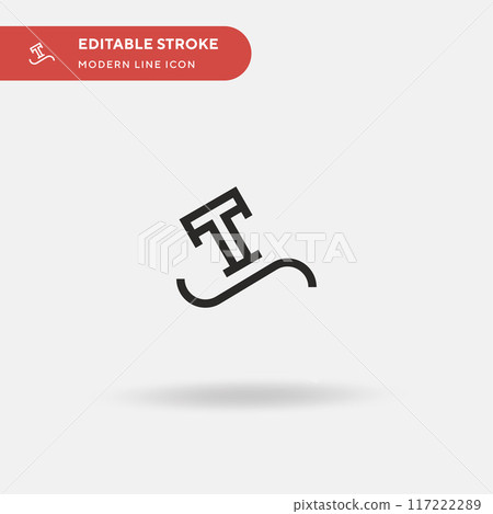 Type Simple vector icon. Illustration symbol design template for web mobile UI element. Perfect color modern pictogram on editable stroke. Type icons for your business project 117222289