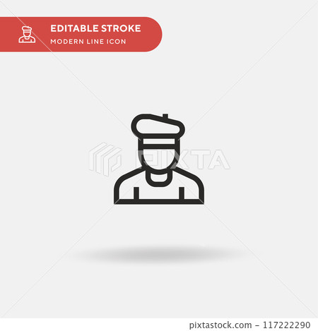Artist Simple vector icon. Illustration symbol design template for web mobile UI element. Perfect color modern pictogram on editable stroke. Artist icons for your business project Artist Simple vector icon. Illustration symbol design template for web mobile UI element. Perfect color modern pictogram on editable stroke. Artist icons for your business project 117222290