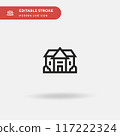 House Simple vector icon. Illustration symbol design template for web mobile UI element. Perfect color modern pictogram on editable stroke. House icons for your business project 117222324