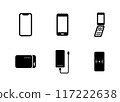 Vector icon set of smartphone, mobile phone, and mobile battery 117222638