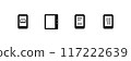 E-book reader vector icon set 117222639