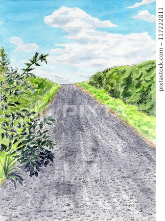 A road stretching towards the sky 117222811