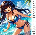 雙馬尾和夏日的大海 117223336