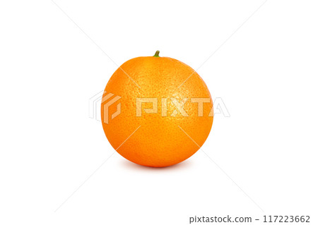 Ripe mandarin citrus isolated tangerine mandarine orange on white background. 117223662