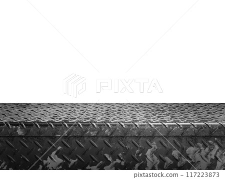 old diamond pattern metal floor plate for background old diamond pattern metal floor plate for background 117223873
