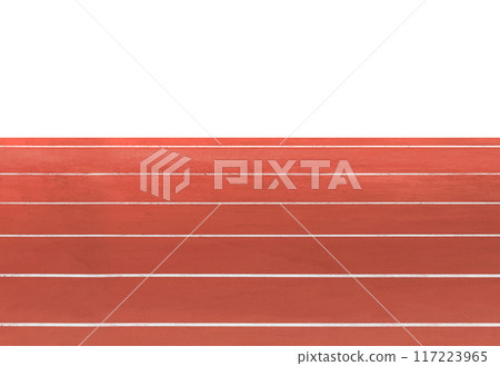 Running track in the stadium Isolated on white Running track in the stadium Isolated on white 117223965