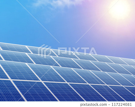 solar photovoltaic panels environment theme concept of green energy solar photovoltaic panels environment theme concept of green energy 117224081