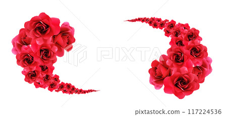 handmade paper rose flower on white background love valentine mother womens day relationship romantic wedding template handmade paper rose flower on white background love valentine mother womens day relationship romantic wedding template 117224536