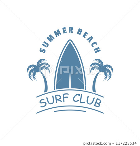 Surfboard Vintage Logo Template. Surfboard Vintage Logo Template. 117225534