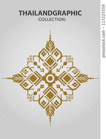 Vector element ethnic decorative ornament ethnic thai illustration Vector element ethnic decorative ornament ethnic thai illustration 117225559