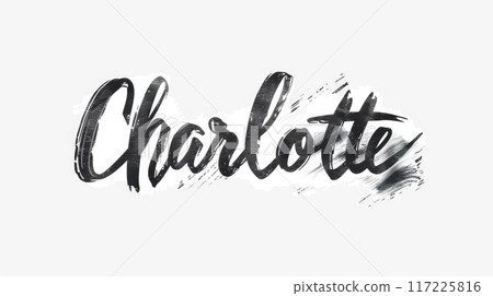 Personalized postcard perfect for decor created in Brush Calligraphy. 117225816