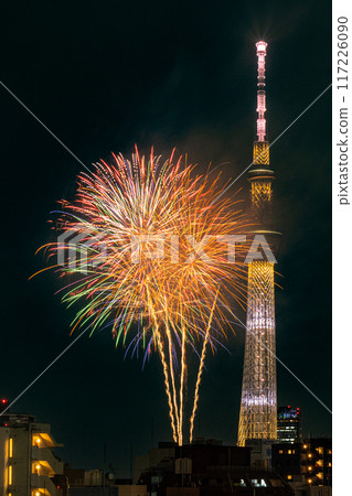 東京隅田川煙火和天空樹 東京隅田川煙火和天空樹 117226090