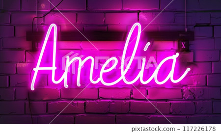 Personalized postcard perfect for decor created in Neon Lettering. 117226178