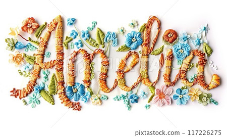 Personalized postcard perfect for decor created in Embroidery Lettering. 117226275